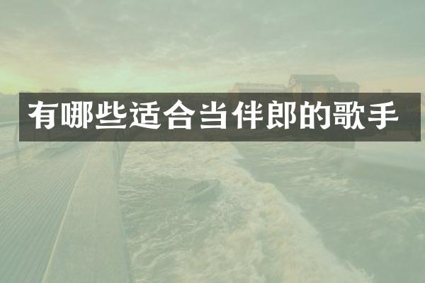 有哪些适合当伴郎的歌手