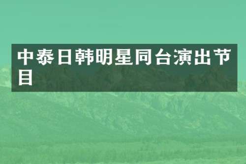 中泰日韩明星同台演出节目