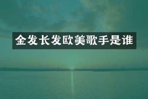 金发长发欧美歌手是谁