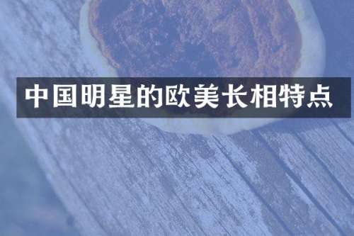 中国明星的欧美长相特点