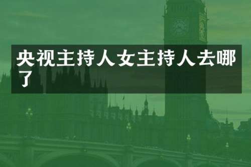 央视主持人女主持人去哪了