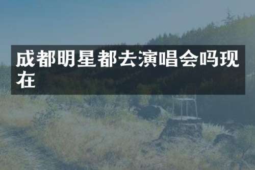 成都明星都去演唱会吗现在