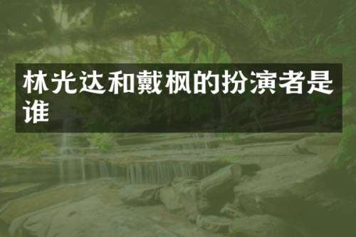 林光达和戴枫的扮演者是谁
