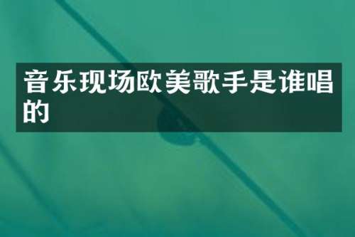音乐现场欧美歌手是谁唱的