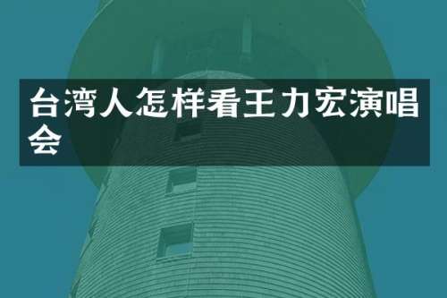 台湾人怎样看王力宏演唱会