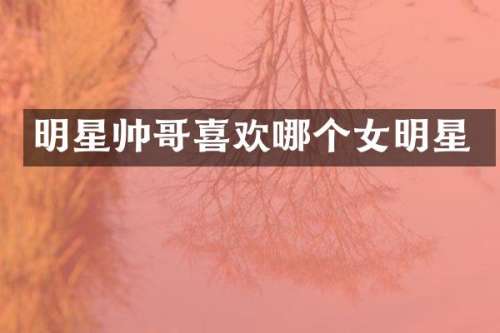 明星帅哥喜欢哪个女明星