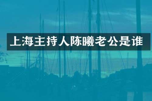 上海主持人陈曦老公是谁