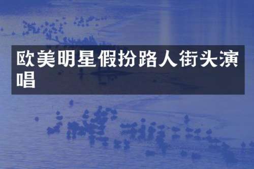 欧美明星假扮路人街头演唱