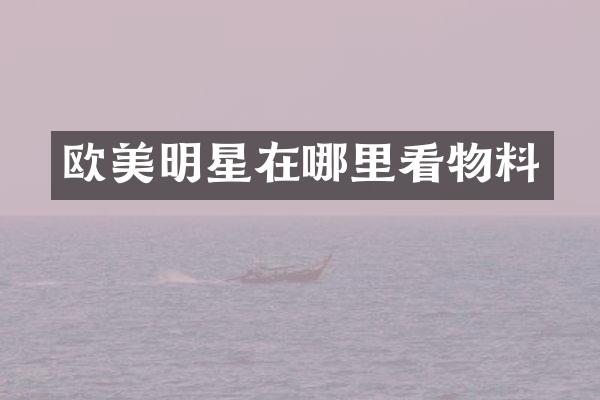 欧美明星在哪里看物料