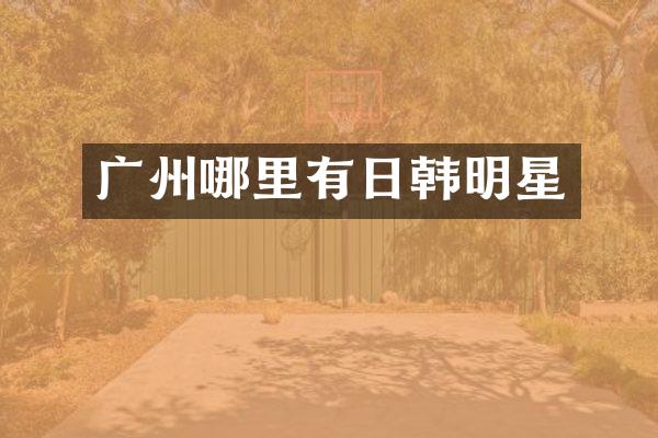 广州哪里有日韩明星
