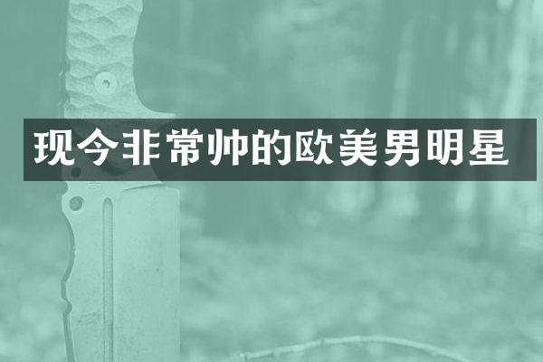 现今非常帅的欧美男明星