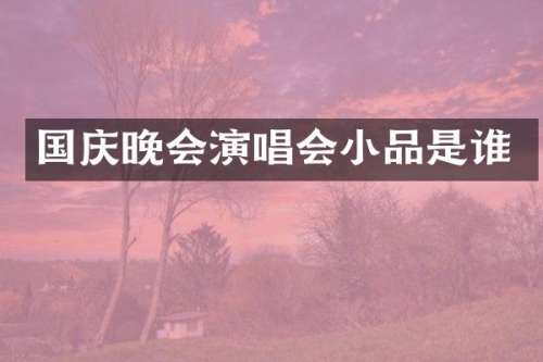 国庆晚会演唱会小品是谁