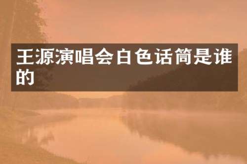 王源演唱会白色话筒是谁的