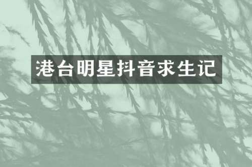 港台明星抖音求生记