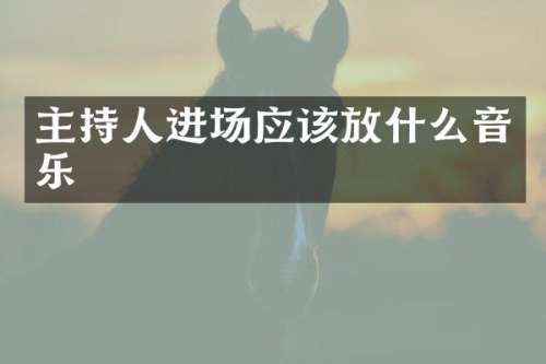 主持人进场应该放什么音乐