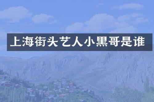 上海街头艺人小黑哥是谁