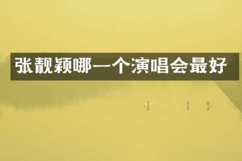 张靓颖哪一个演唱会最好
