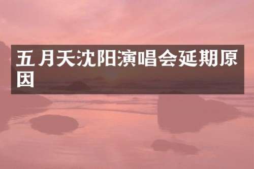 五月天沈阳演唱会延期原因