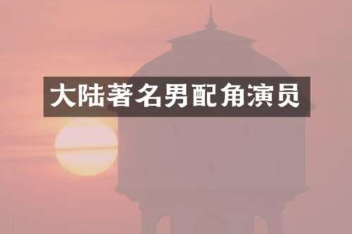 大陆著名男配角演员