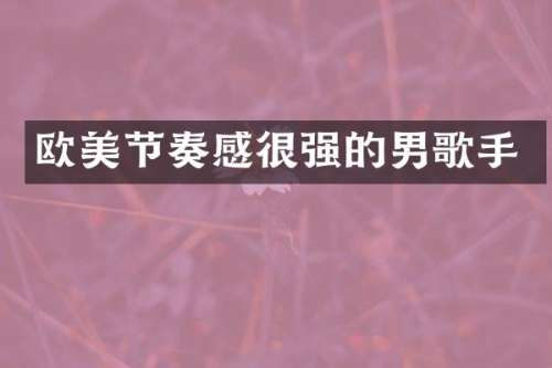 欧美节奏感很强的男歌手