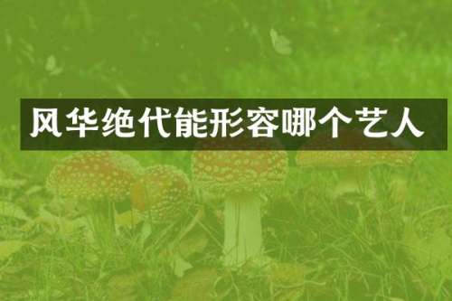 风华绝代能形容哪个艺人