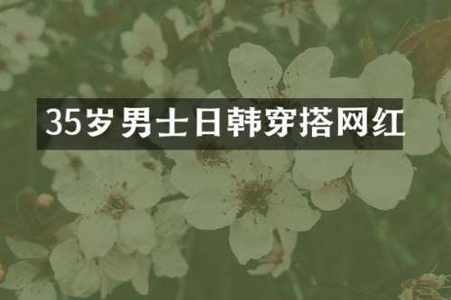35岁男士日韩穿搭网红