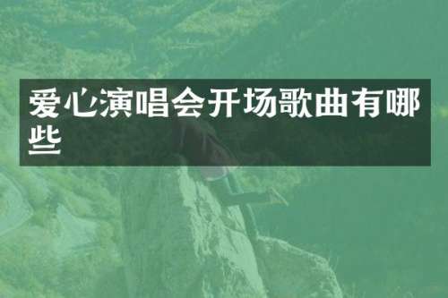 爱心演唱会开场歌曲有哪些