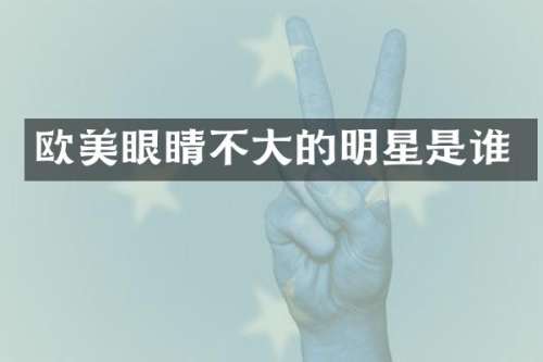 欧美眼睛不大的明星是谁