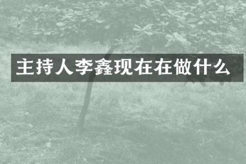 主持人李鑫现在在做什么