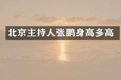 北京主持人张鹏身高多高
