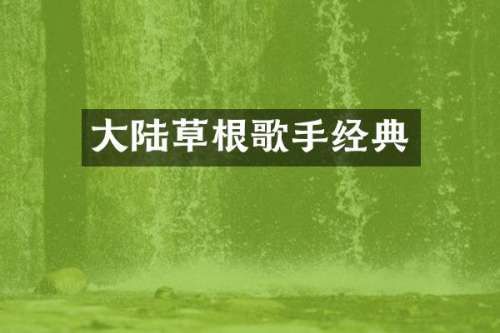 大陆草根歌手经典