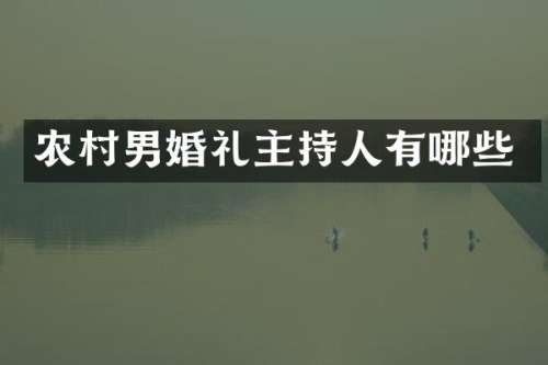 农村男婚礼主持人有哪些