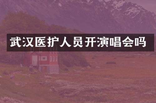 武汉医护人员开演唱会吗
