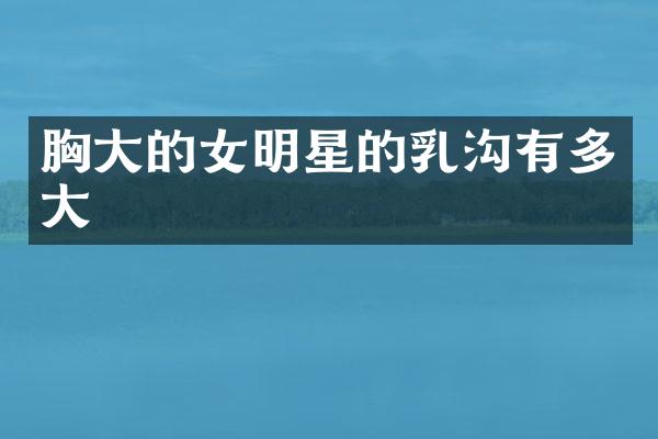 大的女明星的有多大