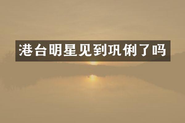 港台明星见到巩俐了吗