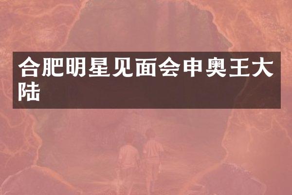 合肥明星见面会申奥王大陆