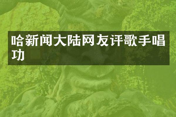 哈新闻大陆网友评歌手唱功
