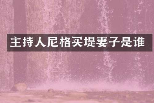 主持人尼格买堤妻子是谁