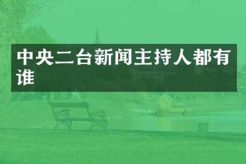 中央二台新闻主持人都有谁