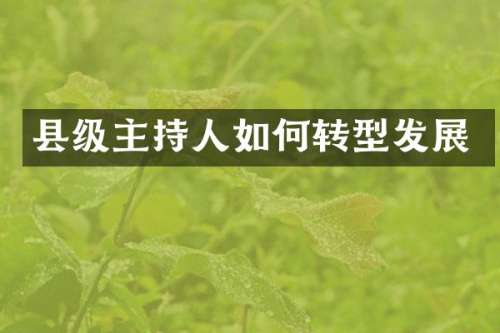 县级主持人如何转型发展