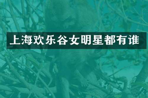 上海欢乐谷女明星都有谁