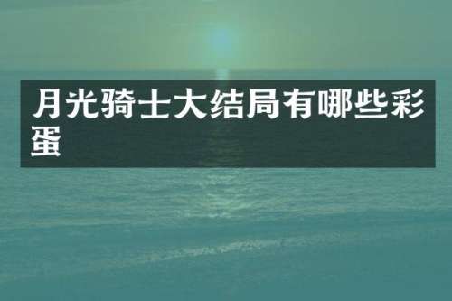 月光骑士大结局有哪些彩蛋