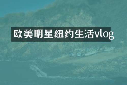 欧美明星纽约生活vlog