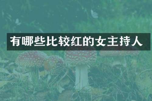 有哪些比较红的女主持人