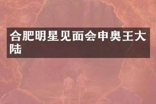 合肥明星见面会申奥王大陆