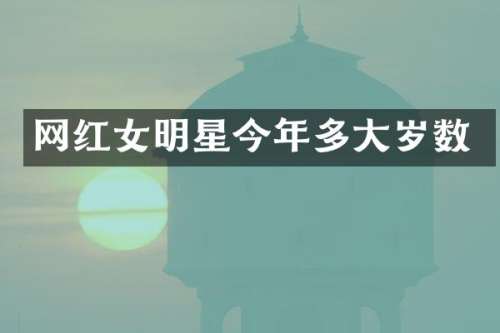 网红女明星今年多大岁数