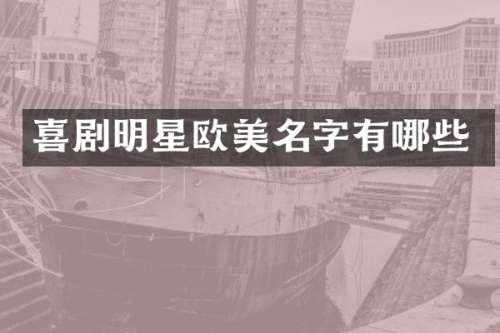 喜剧明星欧美名字有哪些