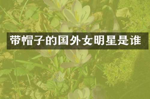 带帽子的国外女明星是谁