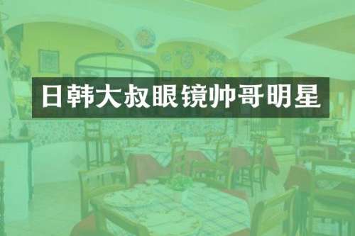 日韩大叔眼镜帅哥明星