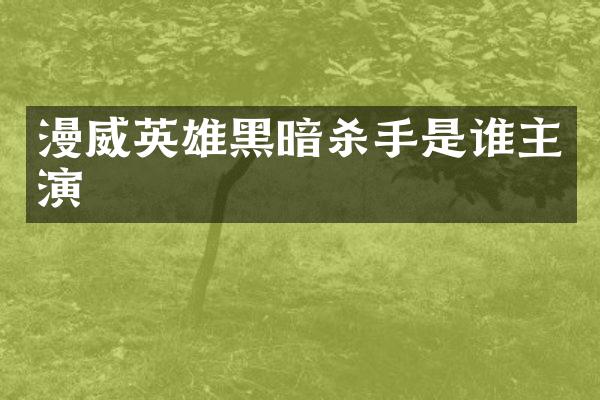 漫威英雄黑暗杀手是谁主演